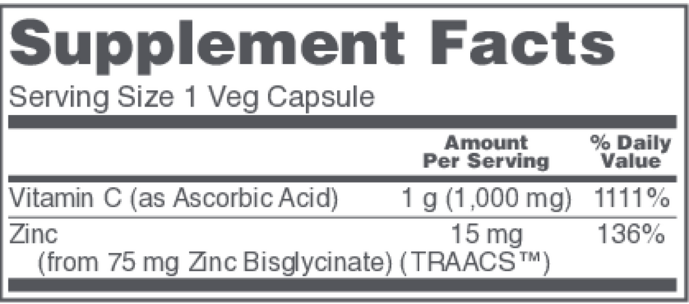 C-1000 + ZINC-15, 120 Capsules , Brand_Protocol for Life Balance capsules Form_Capsules Requires Consultation Size_120 Capsules