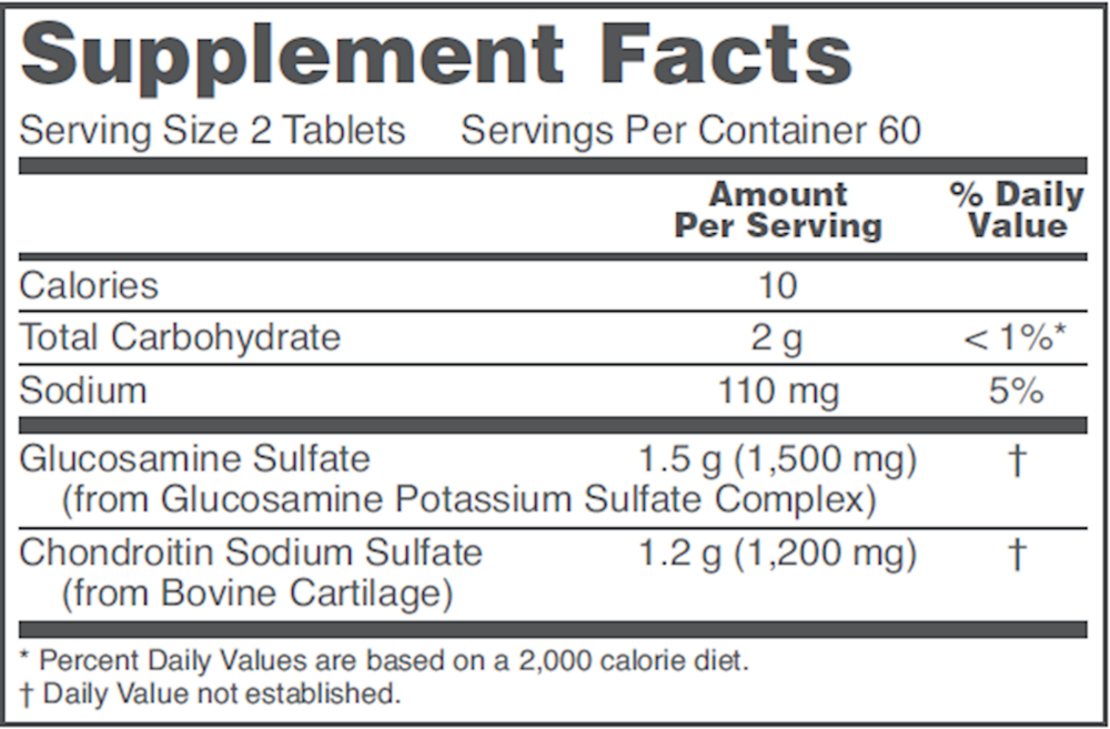 Glucosamine and Chondroitin Extra Strength, 120 Tablets , Brand_Protocol for Life Balance Form_Tablets Requires Consultation Size_120 Tablets tablets