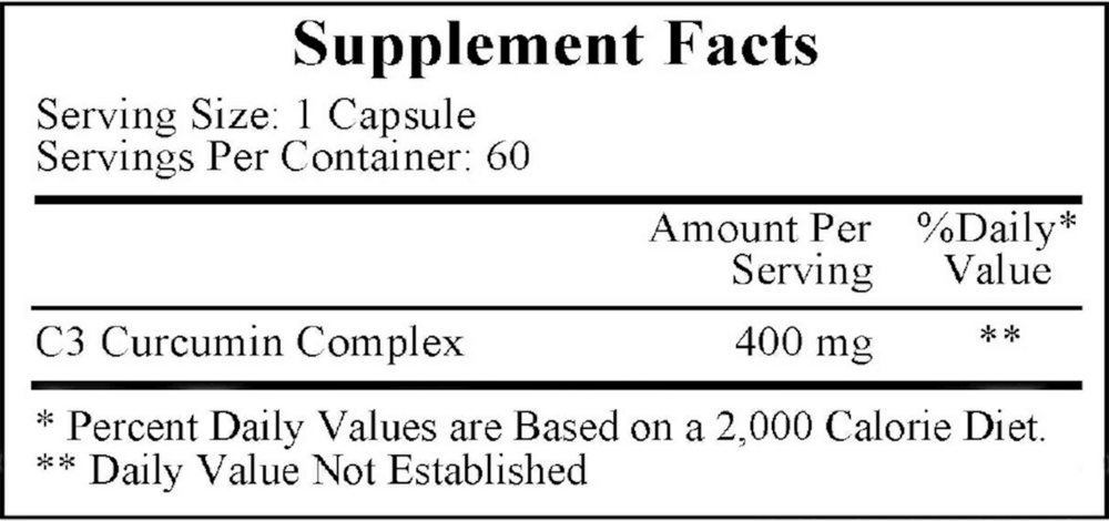 Curcumin C3 Complex, 60 Capsules