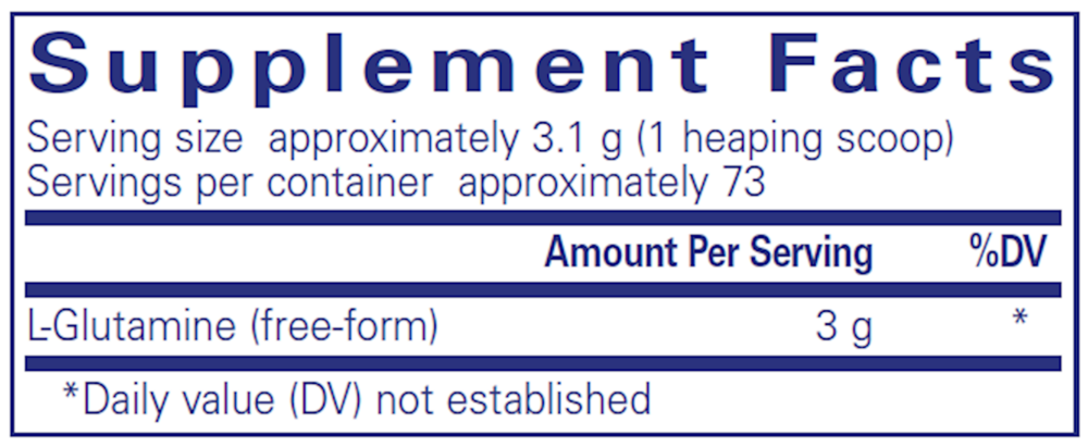 L-Glutamine Powder, 8 Oz (227 g) Powder , Brand_Pure Encapsulations Emersons powder