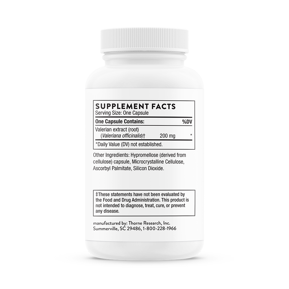 Valerian Root, 30 Capsules , Brand_Thorne Research Form_Capsules Size_30 Capsules