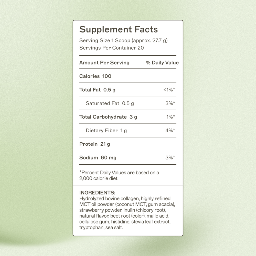 Amy Myers MD Paleo Protein Strawberries and Cream - supplement facts
