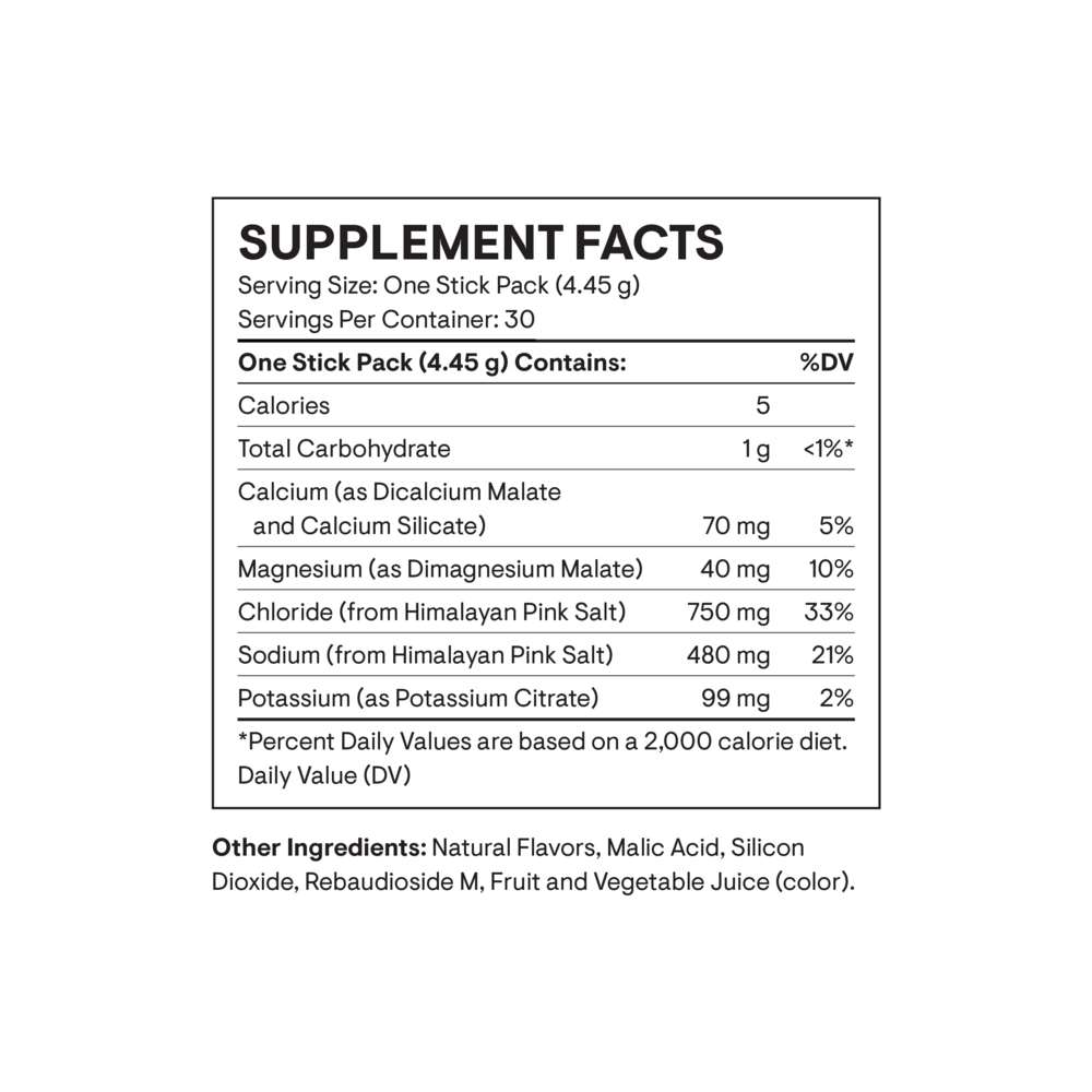 Daily Electrolytes Stick Packs Blackberry, 30 Packets , Brand_Thorne Research Form_Packets Size_30 Packets