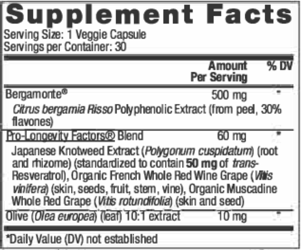 Bergamot Cholesterol Support, 30 Capsules , Brand_Reserveage Form_Capsules Requires Consultation Size_30 Capsules