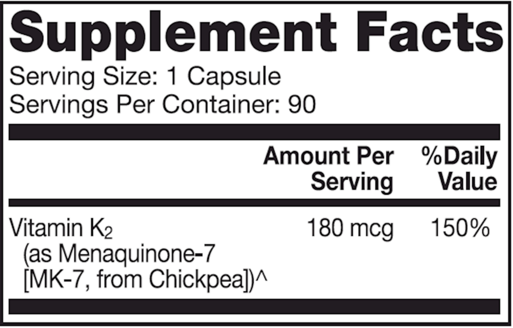 Vitamin K2, 90 Capsules