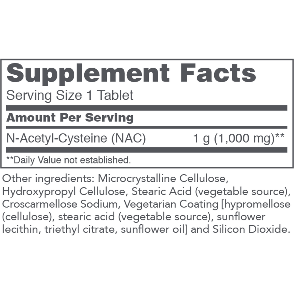 NAC 1000mg, 120 Tablets , Brand_Protocol for Life Balance Form_Tablets Requires Consultation Size_120 Tablets tablets