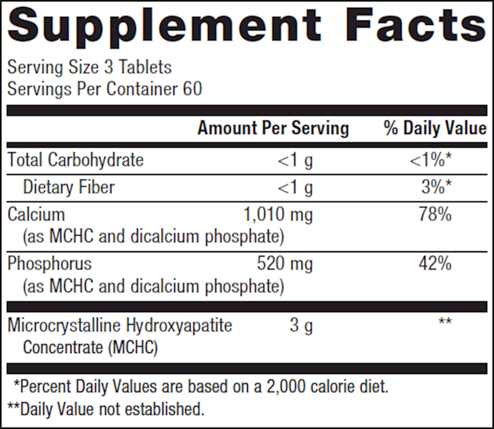 Bone Builder® Extra Strength (formerly Cal Apatite 1000), 180 Tablets , Emersons Form_Tablets tabs