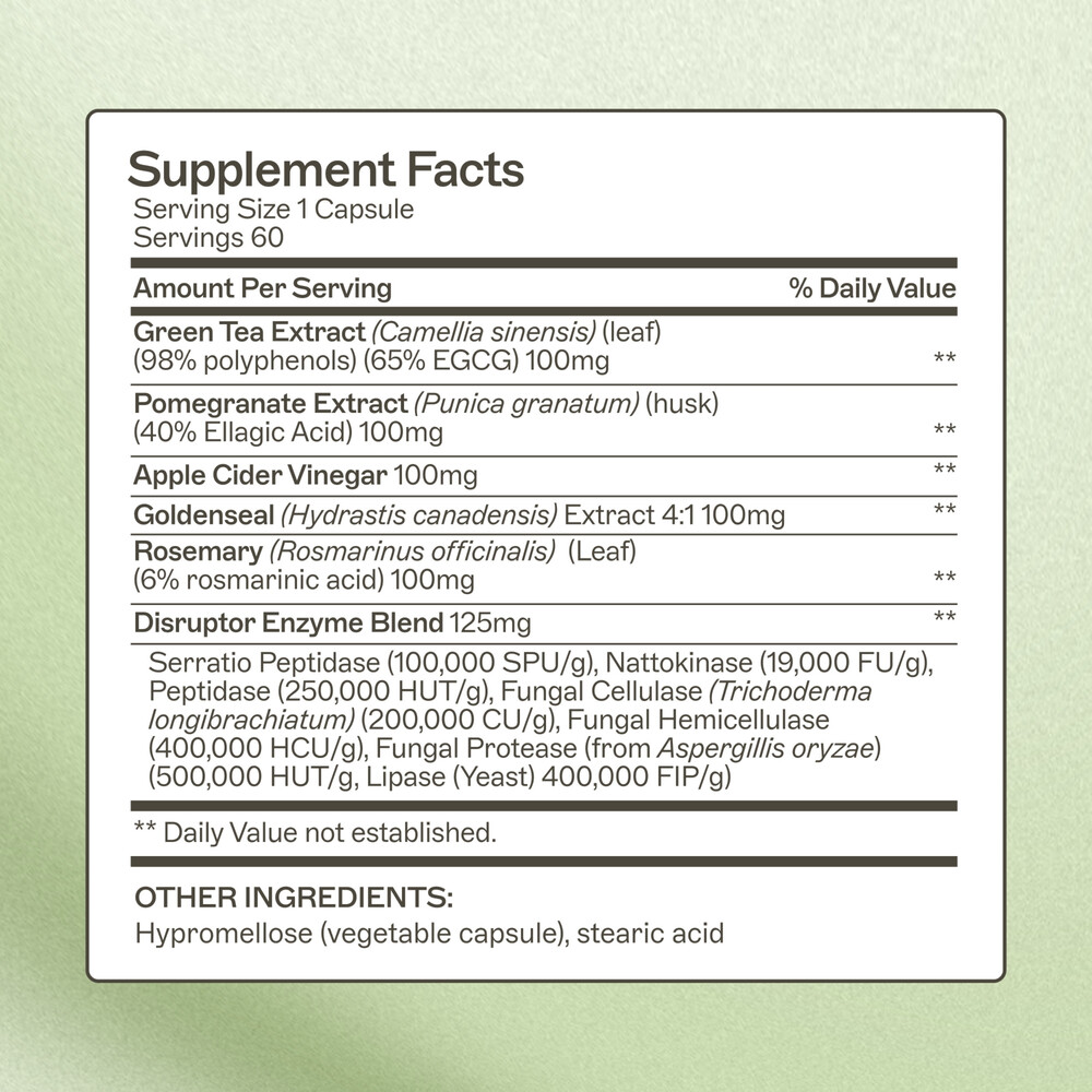 Amy Myers MD Biofilm Disruptor - supplement facts