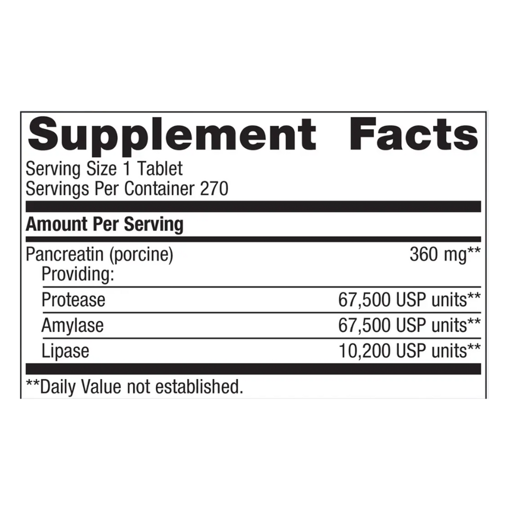 SpectraZyme® Pan 9x, 270 Tablets , Emersons Emersons-Alt Form_Tablets tabs