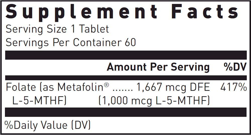 Methyl Folate, 60 Tablets
