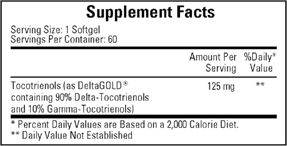Annatto Tocotrienols 125mg, 60 Softgels