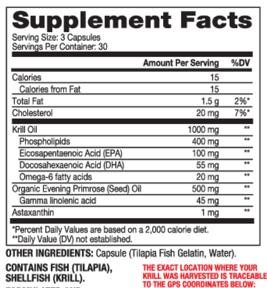 Krill Oil for Women with EPO, 90 Capsules
