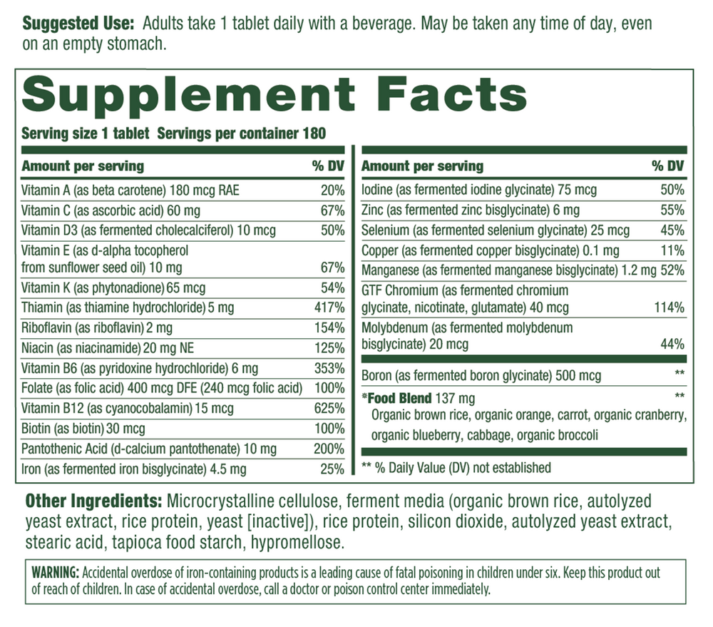 One Daily, 180 Tablets