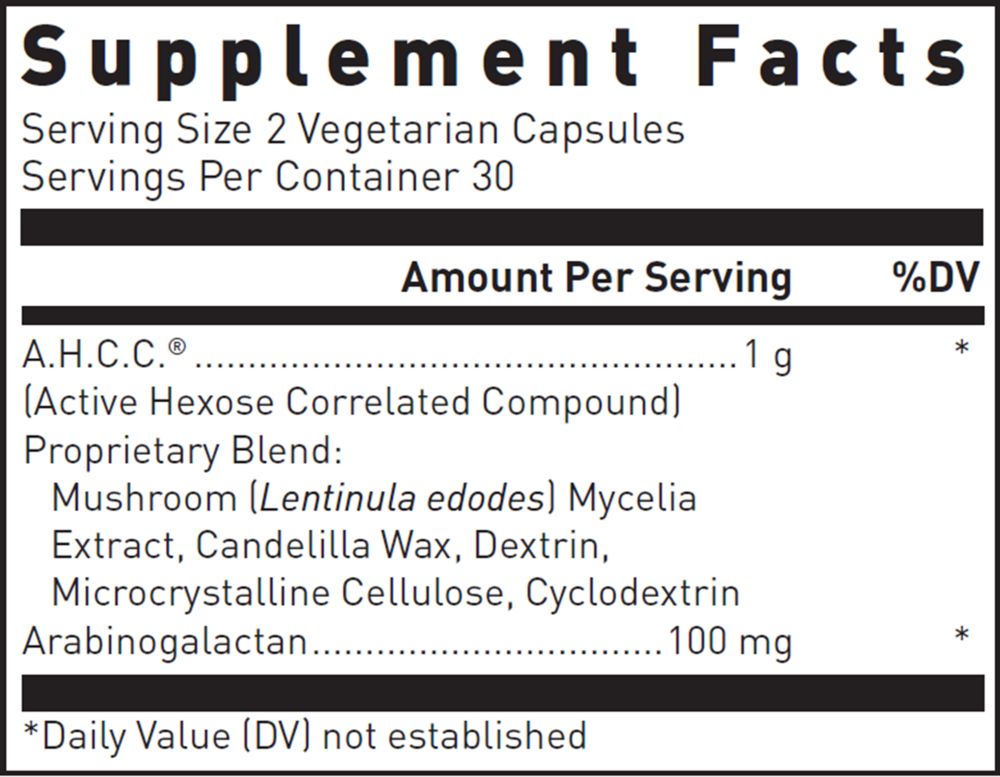 A.H.C.C. Plus, 60 Capsules