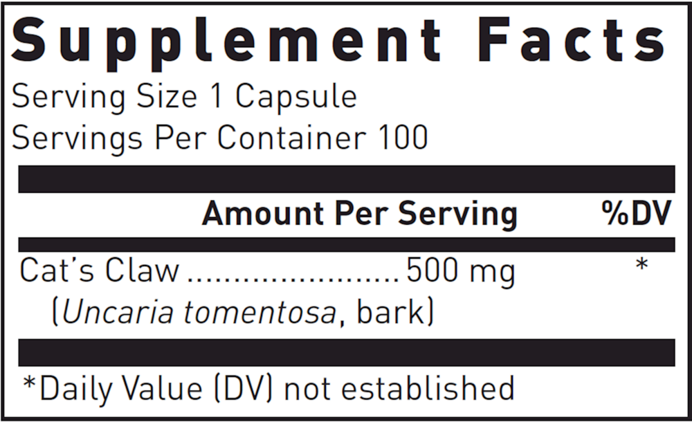 Cat’s Claw, 100 Capsules