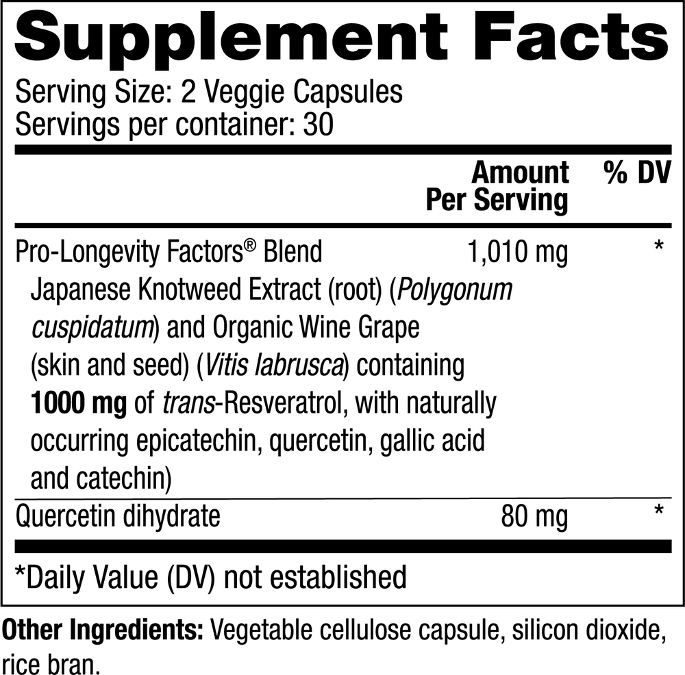 Resveratrol 1000mg, 60 Capsules