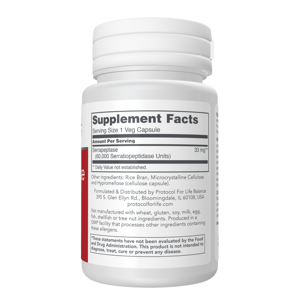 Serrapeptase 60,000, 60 caps , Brand_Protocol for Life Balance caps capsules Form_Capsules Requires Consultation Size_60 Capsules