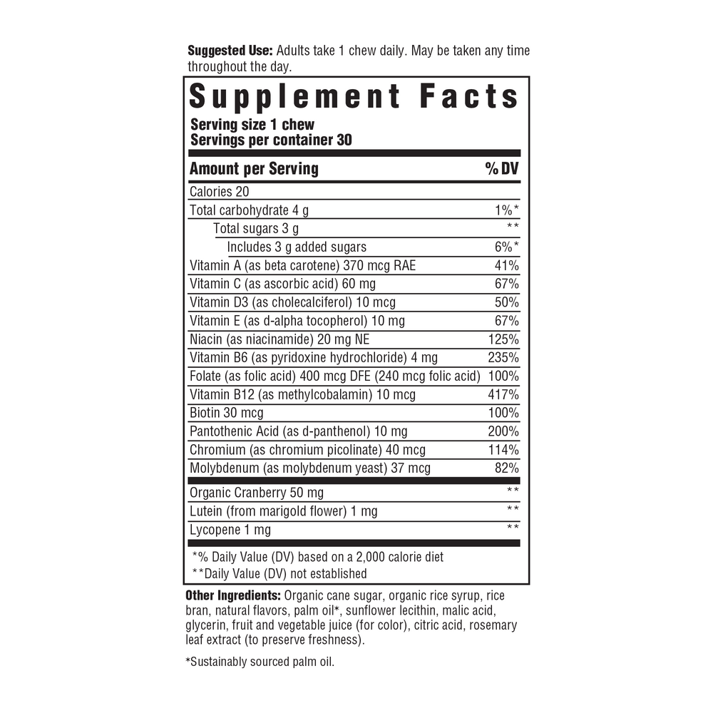Women's One Daily Multivitamin Soft Chews - Mixed Berry Flavor, 30 Chewable Tablets