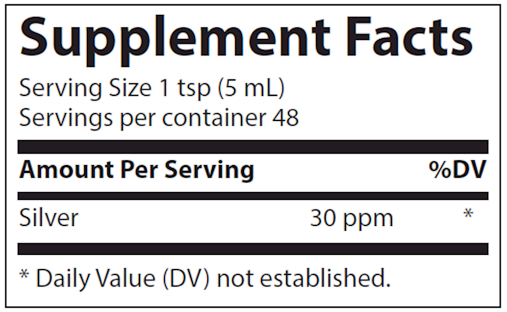 Colloidal Silver 30PPM, 237 mL Liquid