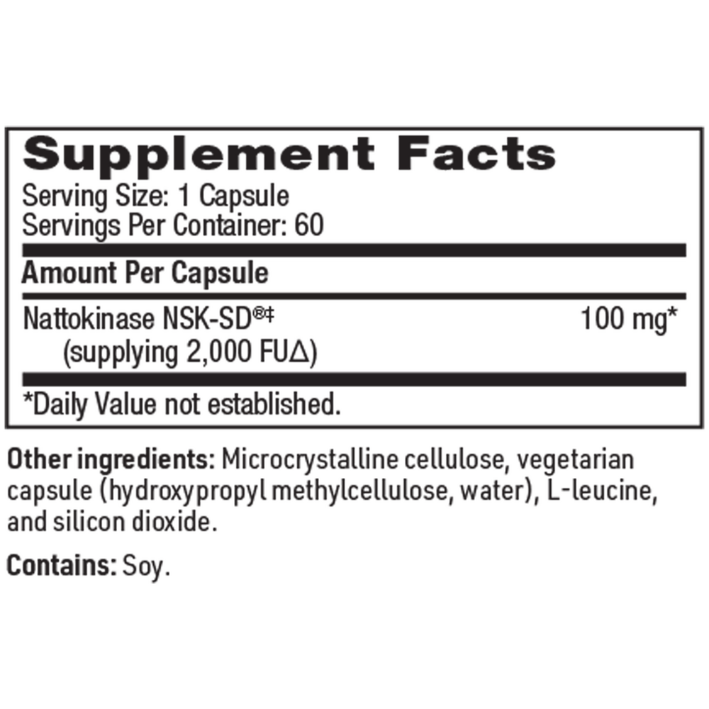 Nattokinase NSK-SD®, 60 Capsules