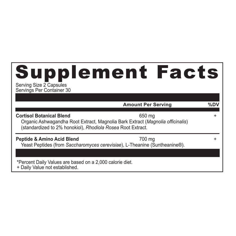 Ancient Nutrition Active Peptides Cortisol Support - supplement facts