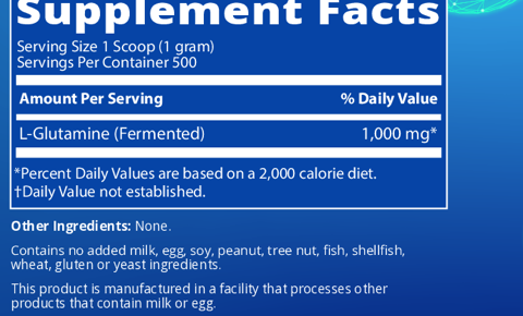 L-Glutamine Powder, 500 Grams