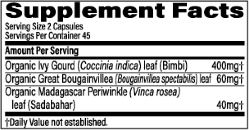 Sugar Balance Capsules, 90 capsules , Ayurveda Brand_Organic India Form_Capsules