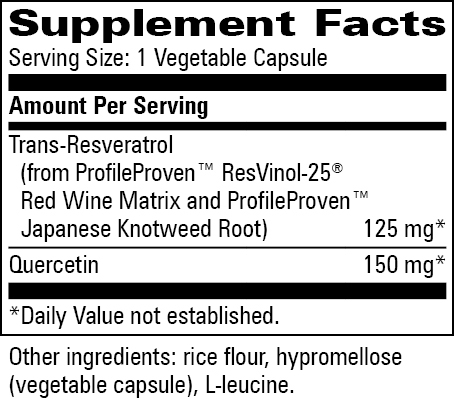 Trans-Resveratrol w/ Quercetin 125mg, 60 Capsules , Brand_Progressive Labs capsules Form_Capsules Requires Consultation Size_60 Capsules