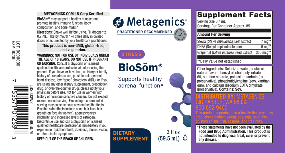 BioSōm&reg;, 2 Fl Oz (60 mL) Spray , Brand_Metagenics Form_Spray liquid Size_2 Fl Oz