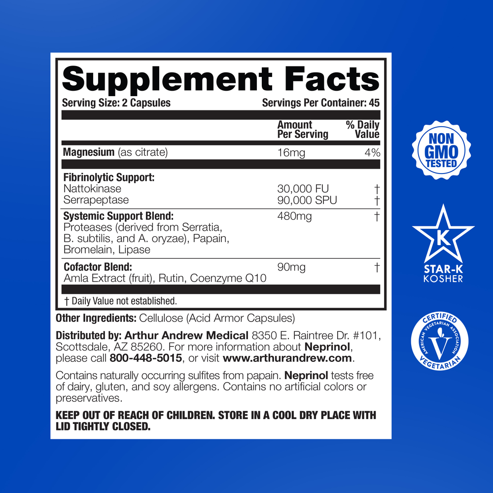 Arthur Andrew Medical Neprinol AFD - supplement facts