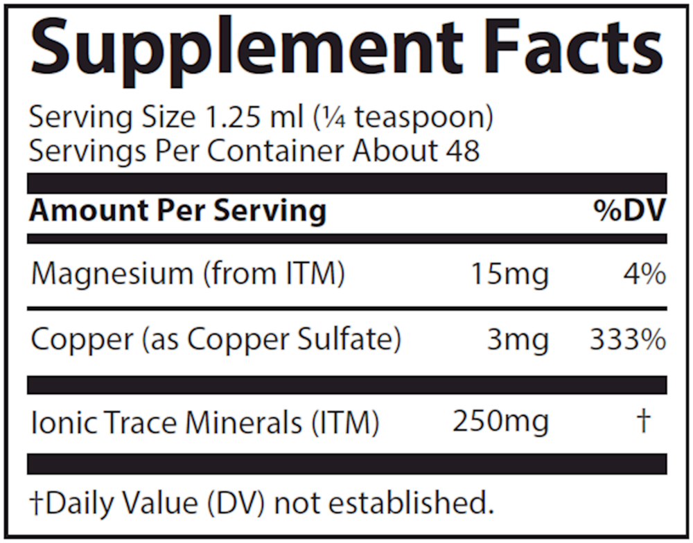 Liquid Ionic Copper, 59 mL Liquid
