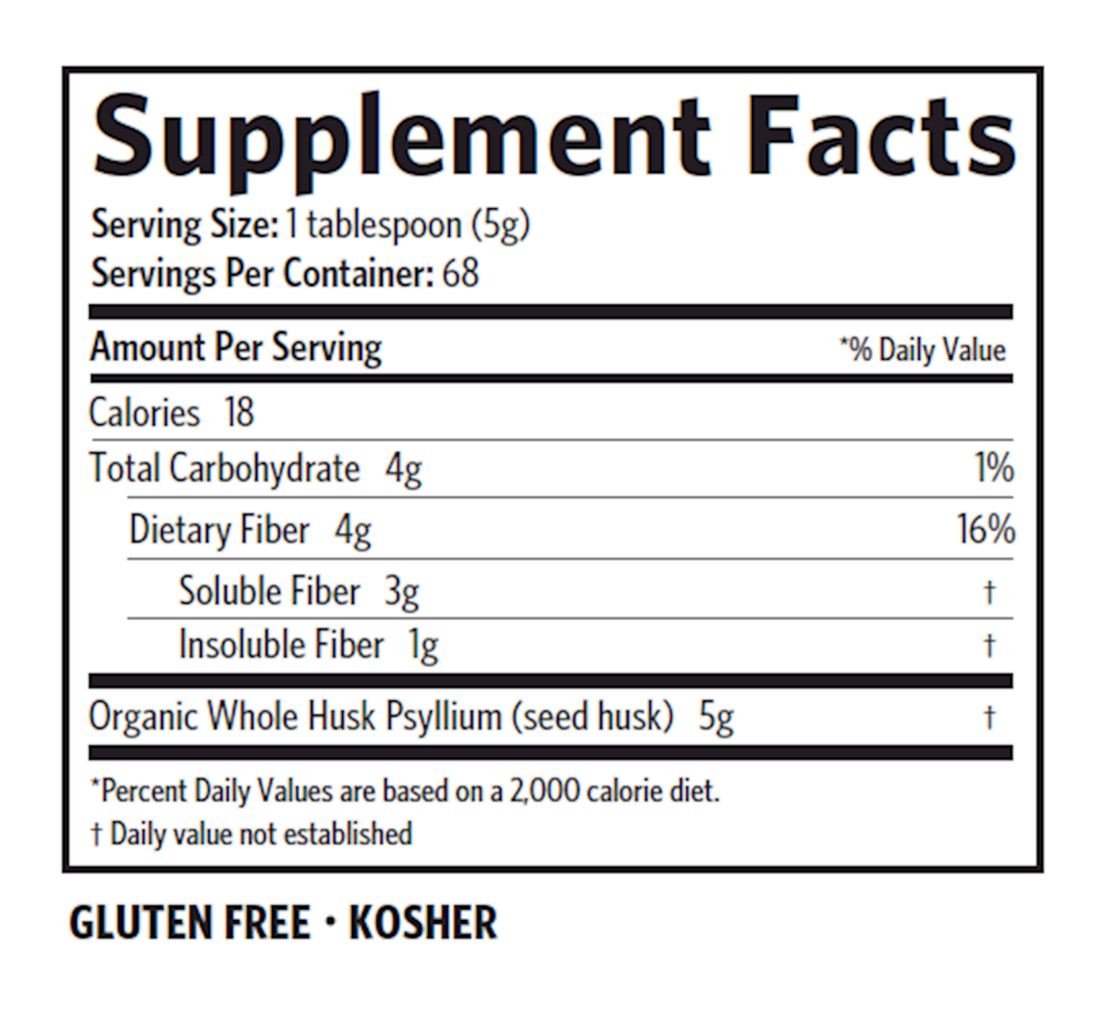 Organic Whole Husk Fiber Psyllium, 12 Oz (340 g) Powder , 20% Off - Everyday [On] Ayurveda Brand_Organic India Form_Powder