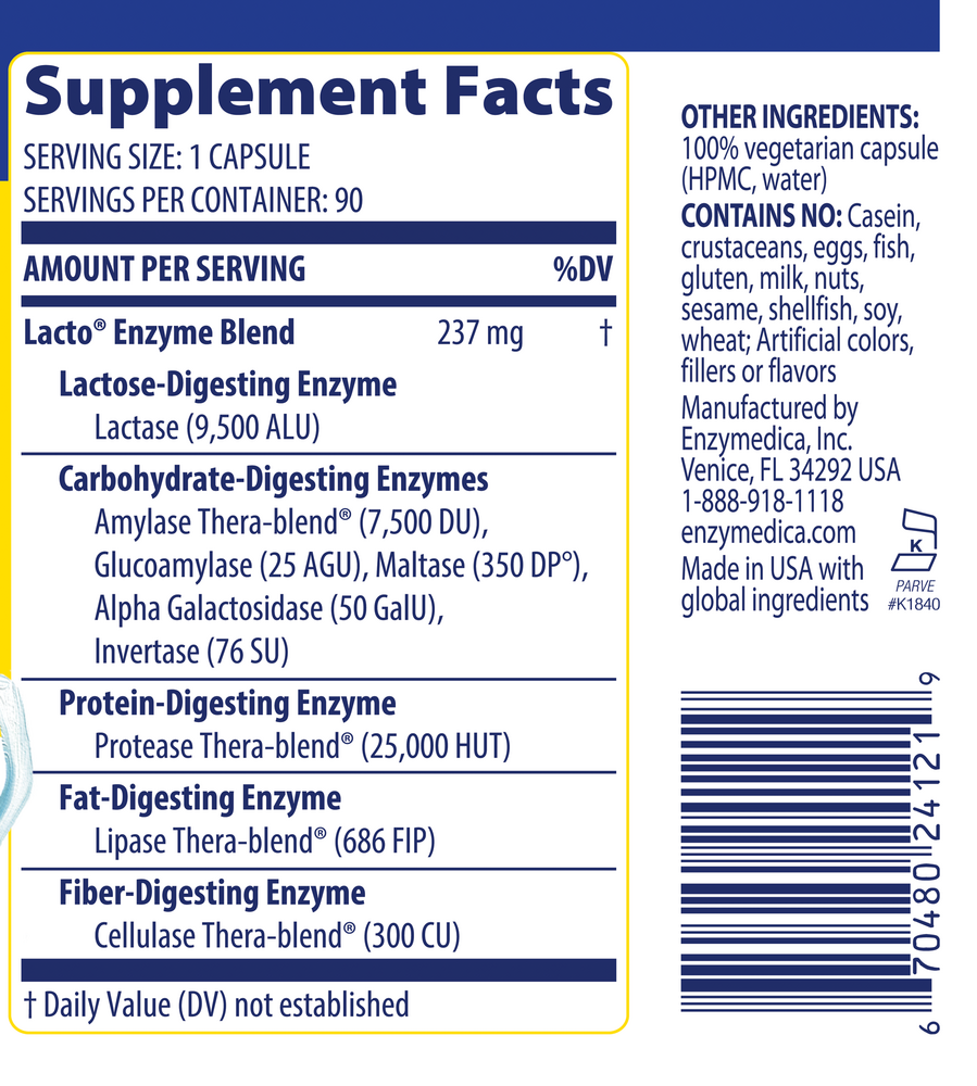 Lacto, 90 Capsules