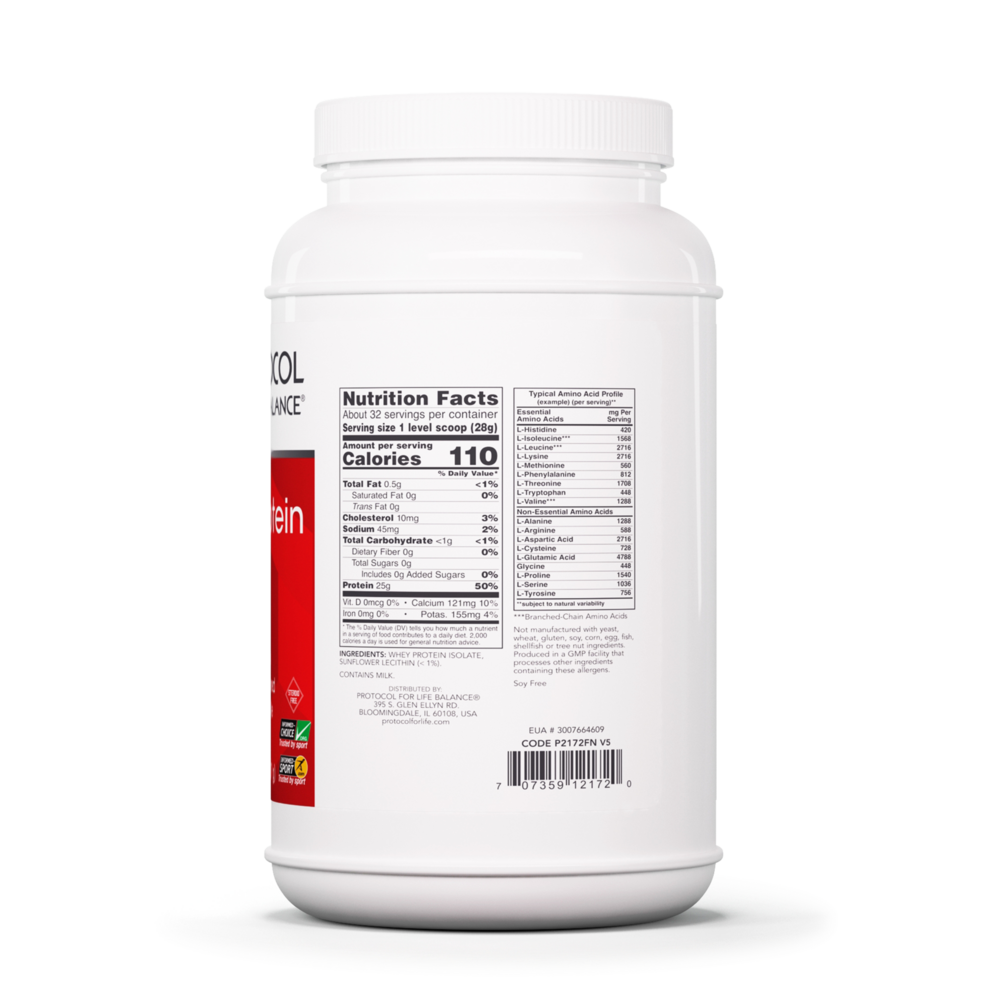 Whey Protein Isolate Pure, 907 Grams , Brand_Protocol for Life Balance Form_Powder powder Requires Consultation Size_907 Grams