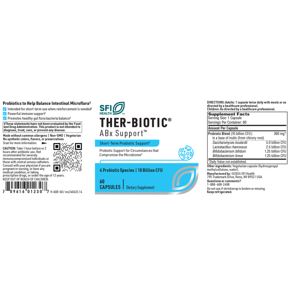 Ther-Biotic® ABx Support™, 60 Capsules