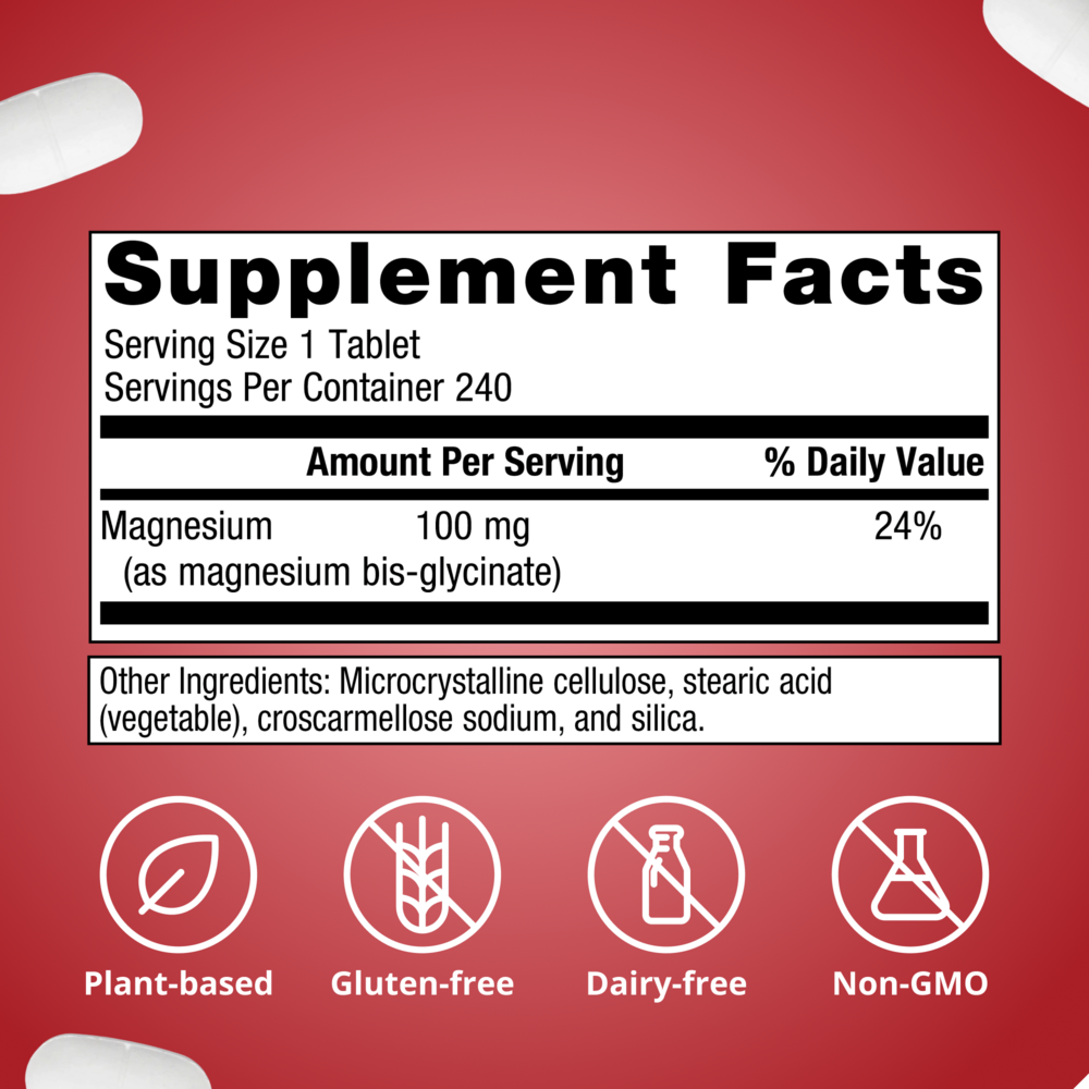 Mag Glycinate, 240 Tablets , Emersons Form_Tablets Popular Products tabs