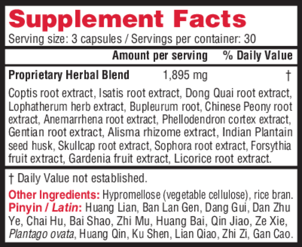Coptis Purge Fire, 90 Capsules