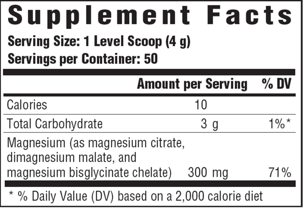 Relax + Calm Magnesium Powder-Blackberry Hibiscus Oasis Flavor, 200 g