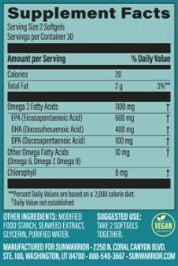 Premium Omega-3, 60 Capsules , Brand_Sunwarrior Form_Capsules Size_60 Capsules