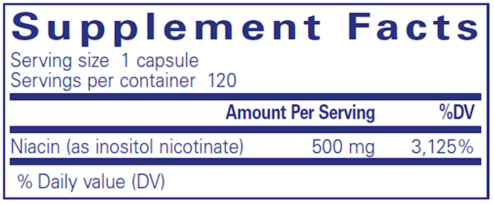 Niacitol®, 500 mg, 120 Capsules , Brand_Pure Encapsulations caps Emersons