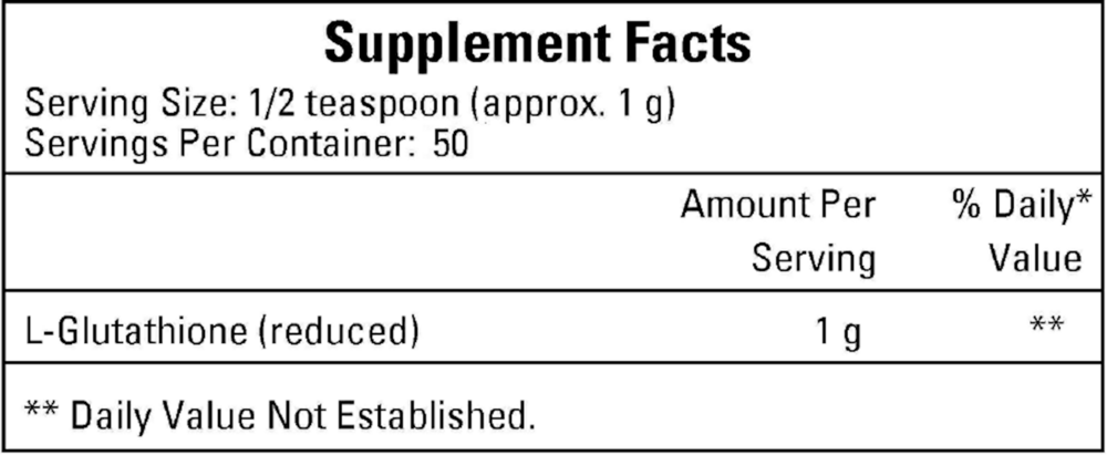 Reduced Glutathione Powder, 50 g Powder