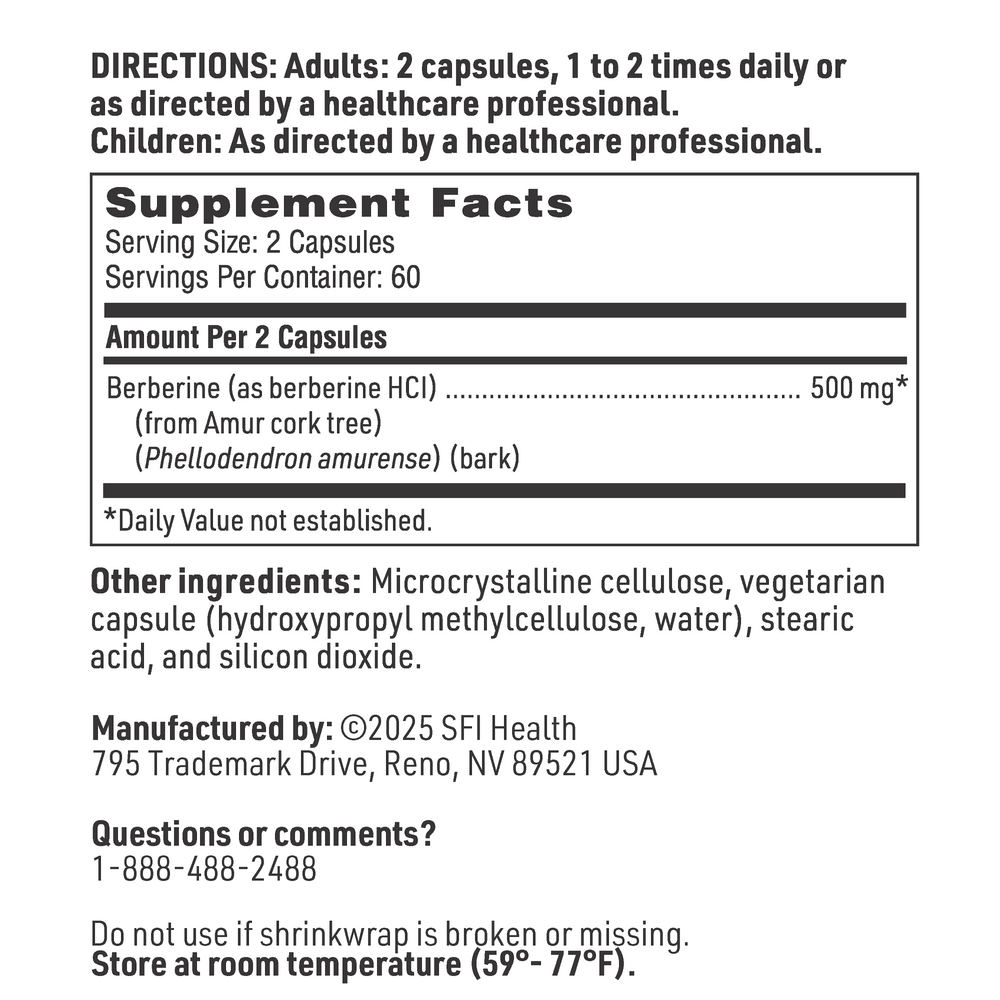 Berberine, 120 Capsules
