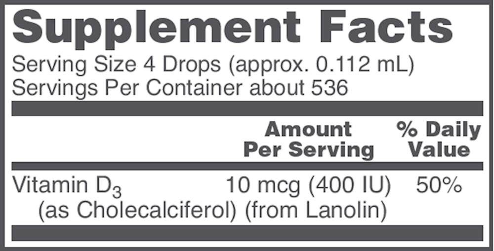 Liquid Vitamin D3, 60 Milliliters , Brand_Protocol for Life Balance Form_Liquid liquid Requires Consultation Size_60 Milliliters