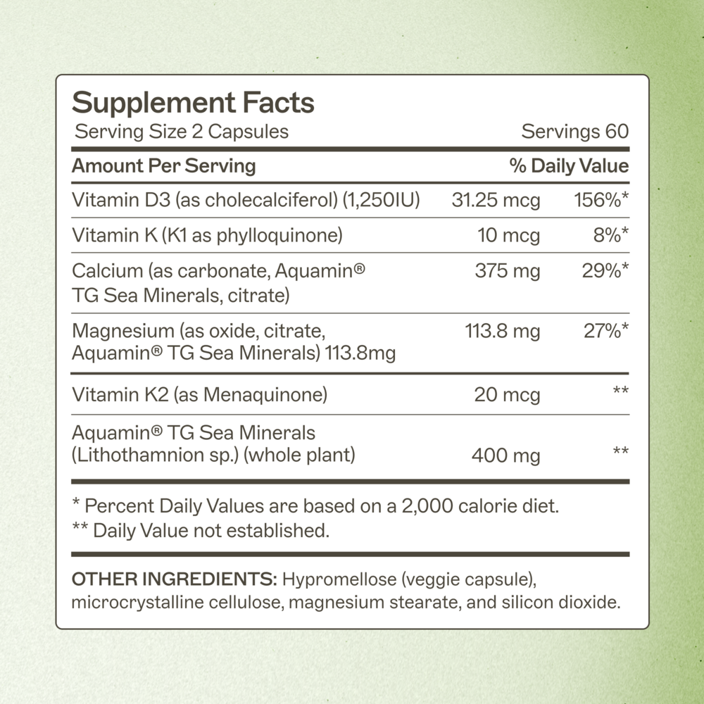 Amy Myers MD OsteoDura - supplement facts