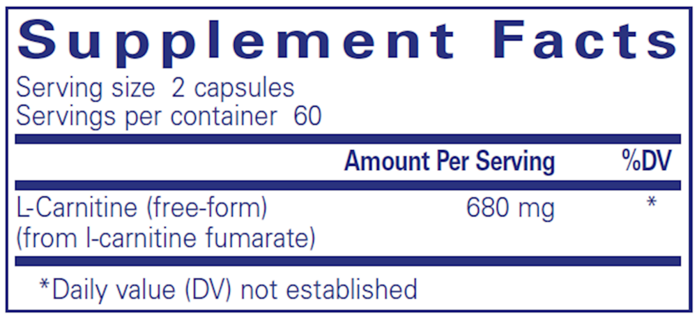 l-Carnitine fumarate, 120 Capsules , Brand_Pure Encapsulations caps Emersons