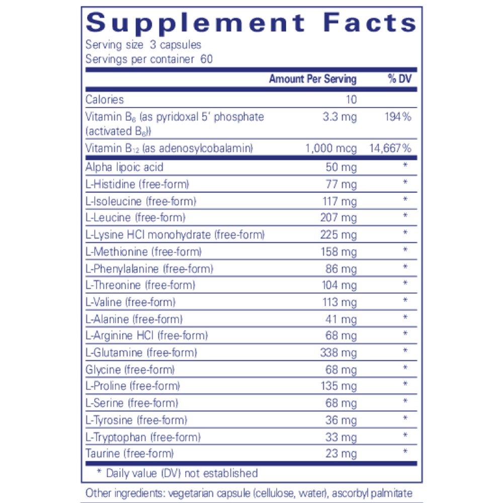 Amino-NR, 180 Capsules , Brand_Pure Encapsulations caps Emersons Form_Capsules Requires Consultation Size_180 Capsules