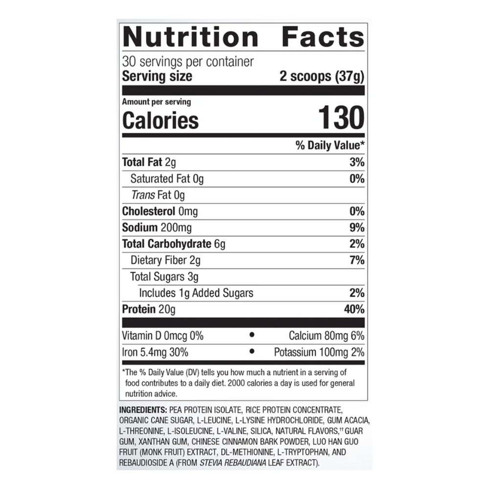 Perfect Protein® Pea & Rice, Vanilla Flavor, 39.15 Oz (1110 g) Powder , Emersons Emersons-Alt Form_Powder powder