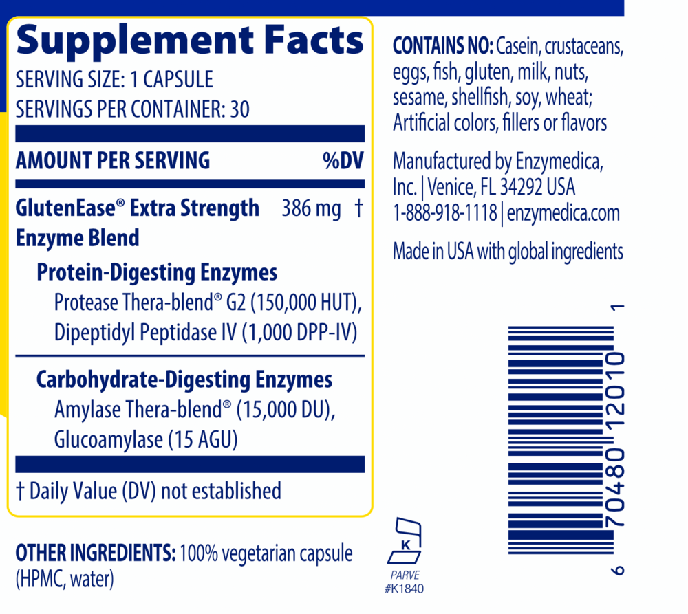 GlutenEase Extra Strength, 30 Capsules