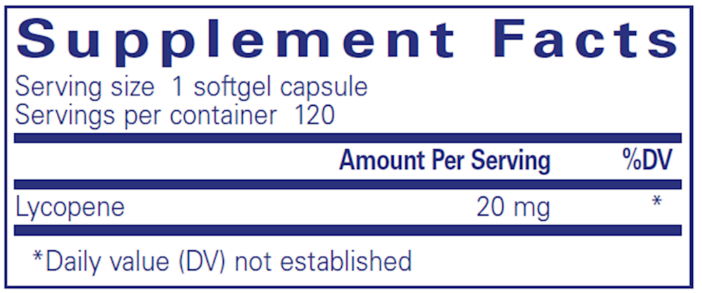 Lycopene, 20 mg, 120 Softgels , Brand_Pure Encapsulations Emersons Form_Softgels Requires Consultation Size_120 Softgels softgels