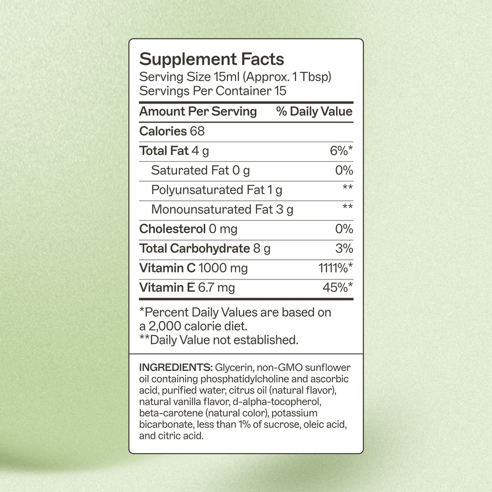 Amy Myers MD Liposomal Vitamin C - supplement facts